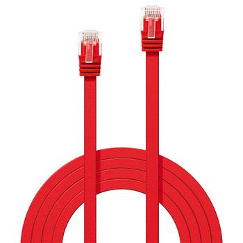 LINDY U/UTP Flat PatchCord Cat6. CU. Red. 2.0m Factory Sealed (47512)