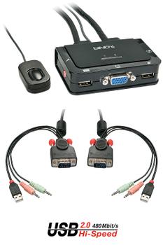 LINDY 2 Port VGA, USB 2.0 & Audio  (42342)