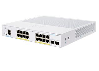 CISCO o Business 350 Series CBS350-16FP-2G - Switch - L3 - Managed - 16 x 10/ 100/ 1000 (PoE+) + 2 x Gigabit SFP - rack-mountable - PoE+ (240 W) (CBS350-16FP-2G-EU)