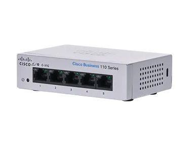CISCO CBS110 UNMANAGED 5-PORT GE DESKTOP EXT PS PERP (CBS110-5T-D-UK)