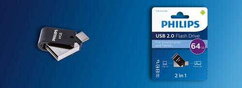 PHILIPS Fm64Fd70B/ 00 Usb Flash Drive  (PHUSB64G2IN1OTGG)