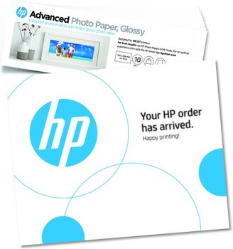 HP Advanced - Glossy - 10.5 mil - 102 x 305 mm - 250 g/m² - 65 lbs - 10 sheet(s) photo paper - for ENVY Inspire 7920e (49V51A)