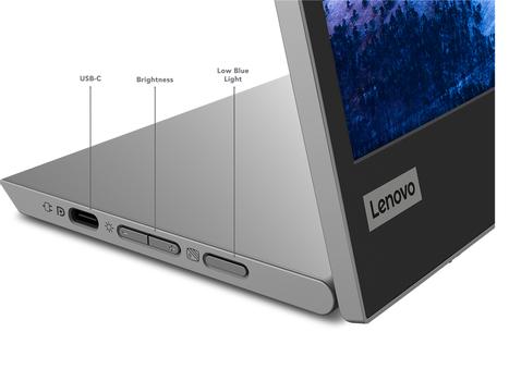 LENOVO L152 - LED monitor - 15.6" - portable - 1920 x 1080 Full HD (1080p) - IPS - 250 cd/m² - 1000:1 - 6 ms - 2xUSB-C - raven black (66E4UAC1WL)