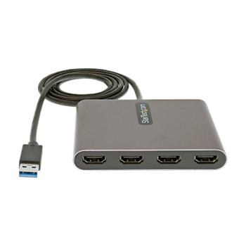 STARTECH USB 3.0 TO 4 HDMI ADAPTER - EXTERNAL VIDEO/ GRAPHICS CARD 108 CABL (USB32HD4)