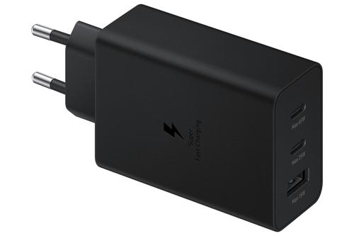 SAMSUNG Power Adapter Trio 1x65W USB-C 1x 25W USB-C 1x 15W USB-A Black (EP-T6530NBEGEU)