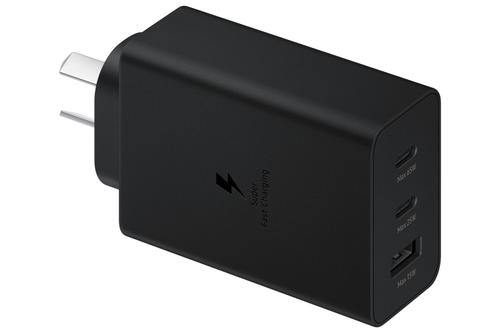 SAMSUNG Power Adapter Trio 65W USB-C 25W USB-C 15W USB-A Black (EP-T6530NBEGEU)