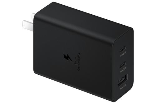 SAMSUNG Power Adapter Trio 65W USB-C 25W USB-C 15W USB-A Black (EP-T6530NBEGEU)
