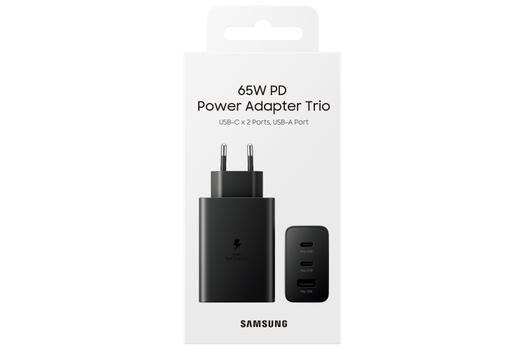 Samsung EP-T6530 strømadapter - USB, 2 x USB-C - 65 watt (EP-T6530NBEGEU)