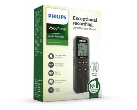 PHILIPS Voicetracer 8 Khz Black (DVT1160)