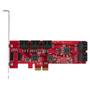 STARTECH SATA PCIE CARD - 10 PORT 6GBPS PCIE SATA EXPANSION CARD ASM1062 ACCS (10P6G-PCIE-SATA-CARD)