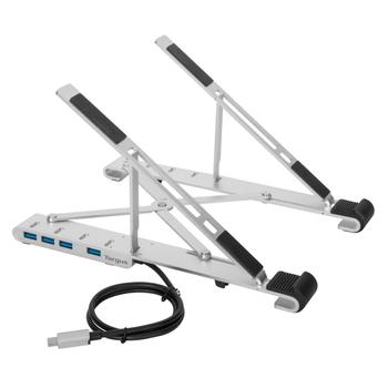 TARGUS - Notebook stand - with 4-port USB hub - 10" - 15.6" - silver (AWU100205GL)