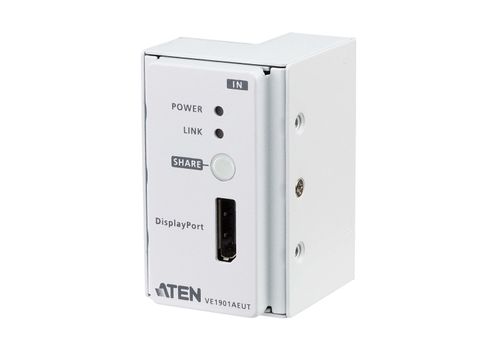 ATEN DisplayPort HDBaseT-Lite Transmitter with EU Wall Plate / PoH (VE1901AEUT-AT-G)