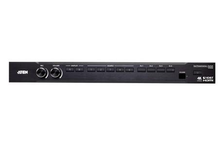 ATEN VP3520 5x2 matrisebryter / skalerer / lydinnbygger/ -fjerner / HDBaseT-omformer / lydeffektforsterker (VP3520-AT-G)