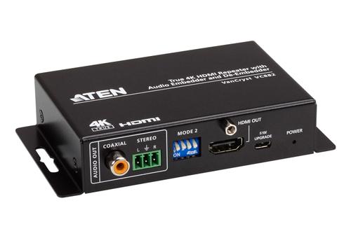 ATEN True 4K HDMI Repeater with Audio Embedder and De-Embedder (VC882-AT-G)
