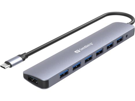 SANDBERG USB-C to 7 x USB 3.0 Hub (136-40)