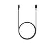 SAMSUNG EP-DX310 - USB-kabel - 24 pin USB-C (M) naar 24 pin USB-C (M) - USB 2.0 - 3 A - 1.8 m - USB Power Delivery (3A, 60W), supersnel opladen tot 25 W - zwart