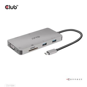 CLUB 3D Type-C 9-in-1 -hubi (CSV-1594)