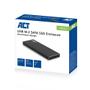 ACT Storage enclosure - M.2 - M.2 Card - USB 3.2 (Gen 1) - zwart (AC1600)