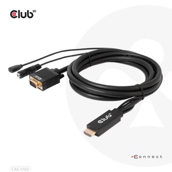 CLUB 3D Hdmi To Vga Cable M/M (CAC-1712)