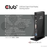 Club 3D SenseVision USB 3.0 Dual Display Docking Station - dokkingstasjon - USB - DVI, HDMI (CSV-3242HD)