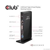 Club 3D SenseVision USB 3.0 Dual Display Docking Station - dokkingstasjon - USB - DVI, HDMI (CSV-3242HD)