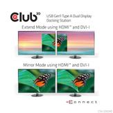 Club 3D SenseVision USB 3.0 Dual Display Docking Station - dokkingstasjon - USB - DVI, HDMI (CSV-3242HD)
