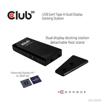CLUB 3D SENSEVISION DOCK STATION HDMI + DVI + 4USB2.0 + 2USB 3.0 IN (CSV-3242HD)