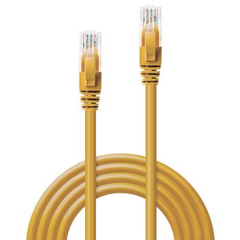 LINDY Cat.6 U/UTP Cable, yellow, 0.5m (48061)