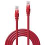 LINDY U/UTP PatchCord Cat6. CU. Red. 1.0m Factory Sealed (48032)