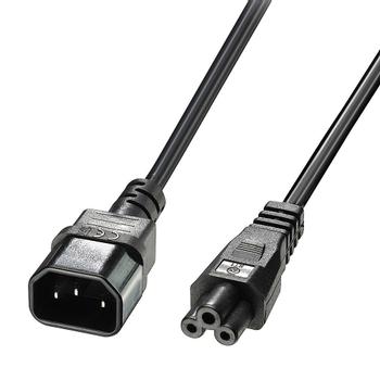 LINDY Power Cable C14 to C5. Black. 3.0m Factory Sealed (30342)