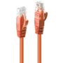 LINDY Cat.6 U/UTP Kabel, orange, 0,3m