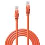 LINDY U/UTP PatchCord Cat6. CU. Orange. 0.5m Factory Sealed (48106)