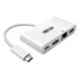 TRIPP LITE TRIPPLITE USB-C Multiport Adapter - HDMI USB 3.0 Port GbE 60W PD Charging HDCP White (U444-06N-HGU-C)