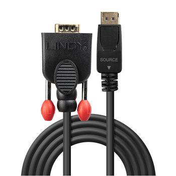 LINDY DisplayPort/ VGA Converter Cable. Black. 1.0m Factory Sealed (41941)