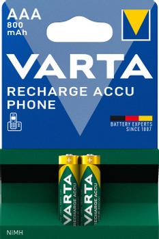 VARTA 1x2 Professional Accu NiMH 800 mAh AAA Phone Power (58398101402)