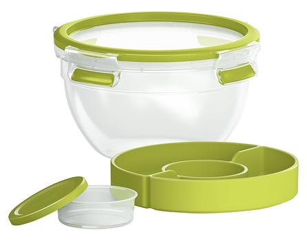 EMSA 518097 Salatbox mit 2 praktischen Einstzen und Deckel. Saladbox. Transpare (518097)