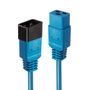 LINDY IEC  C19  to  C20  Extension  Cable,  Blue,  2m