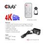 CLUB 3D 4-Ports Uhd 4K 60Hz HDMI Switch W/ Remote (CSV-1370)
