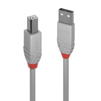 LINDY 1m USB 2.0 Type A to B Cable Anthra Line Factory Sealed (36682)
