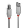 LINDY 0,5m USB 2.0 Type A to B Cable, Anthra Line