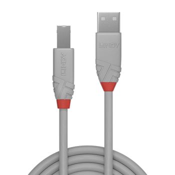 LINDY 05m USB 2.0 Type A to B Cable Anthra Line Factory Sealed (36681)