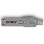 LINDY USB Type A Port Blocker Key. Blue Factory Sealed (40622)