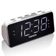 LENCO CR-18 - clock radio - FM - Hvit