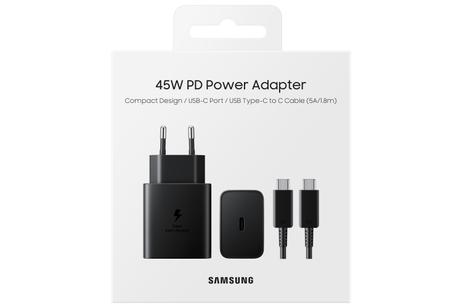 Samsung EP-T4510 strømadapter - 24 pin USB-C - 45 watt (EP-T4510XBEGEU)