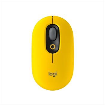 LOGITECH h POP - Mouse - customisable emoji - optical - 4 buttons - wireless - Bluetooth 5.1 LE - blast (910-006546)