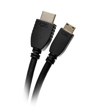 C2G G 10ft 4K HDMI to HDMI Mini Cable with Ethernet - High Speed - 60Hz - M/M - HDMI cable with Ethernet - 19 pin mini HDMI Type C male to HDMI male - 3.05 m - shielded - black (50620)
