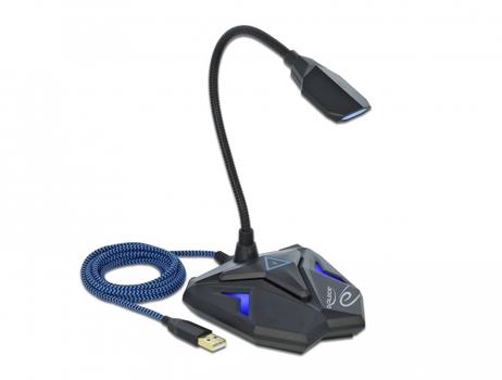DELOCK Desktop USB Gaming Microphone (66330)