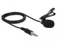 DELOCK Tie Lavalier Microphone Omnidirectional Mikrofon Kabling -30dB Omni-directional Sort 