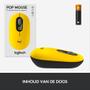 LOGITECH h POP - Mouse - customisable emoji - optical - 4 buttons - wireless - Bluetooth 5.1 LE - blast (910-006546)