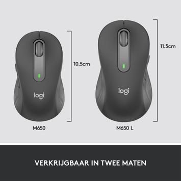 Logitech Signature M650 - mus - Bluetooth,  2.4 GHz - grafitt (910-006253)